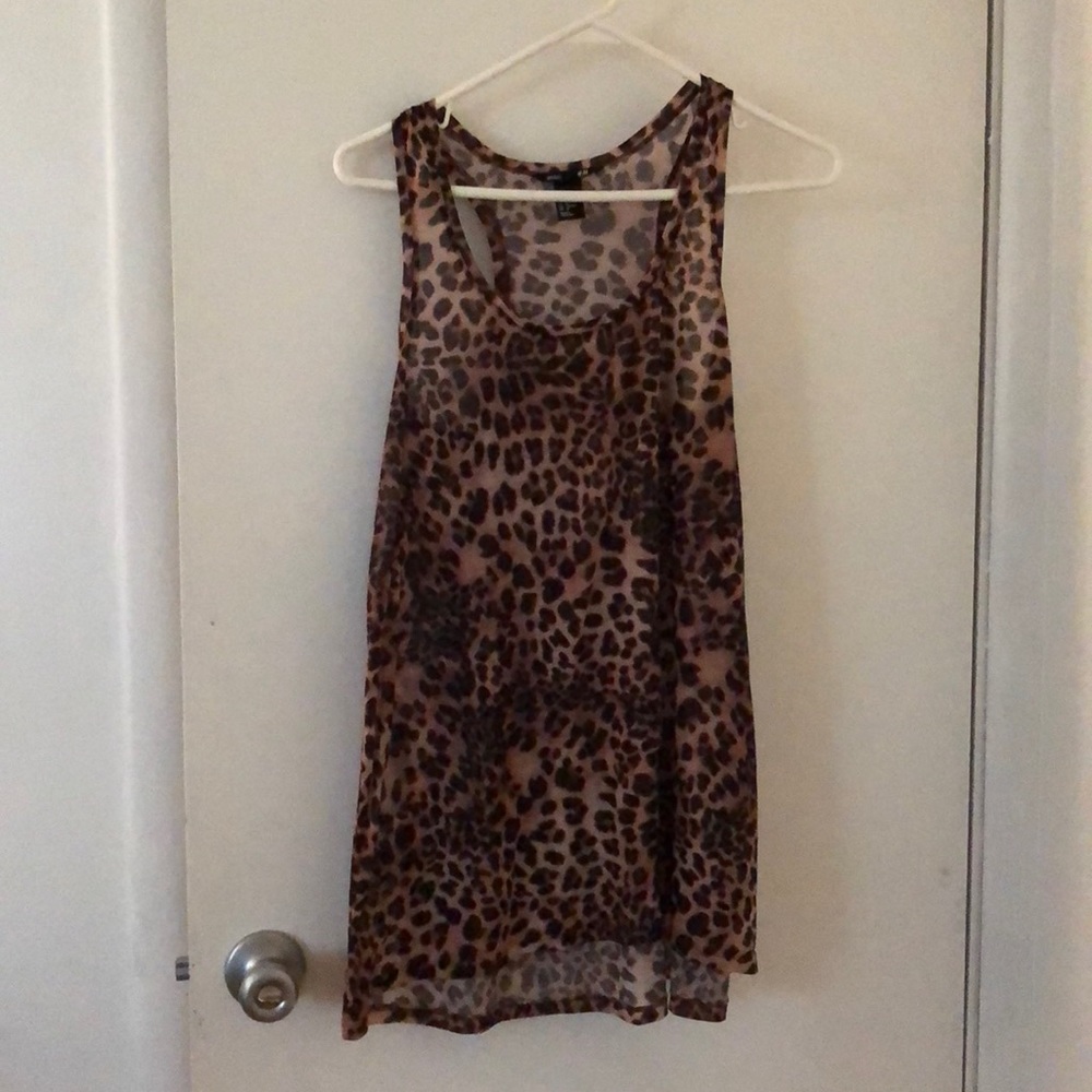 Leopard loose fitted tank